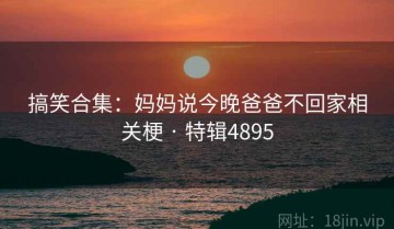 搞笑合集：妈妈说今晚爸爸不回家相关梗 · 特辑4895