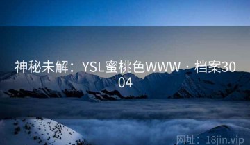 神秘未解：YSL蜜桃色WWW · 档案3004