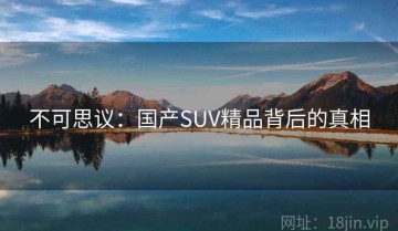 不可思议：国产SUV精品背后的真相