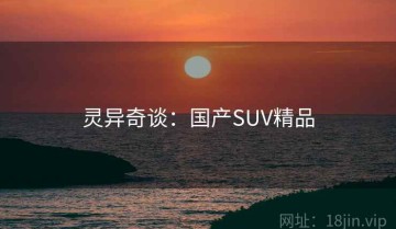 灵异奇谈：国产SUV精品