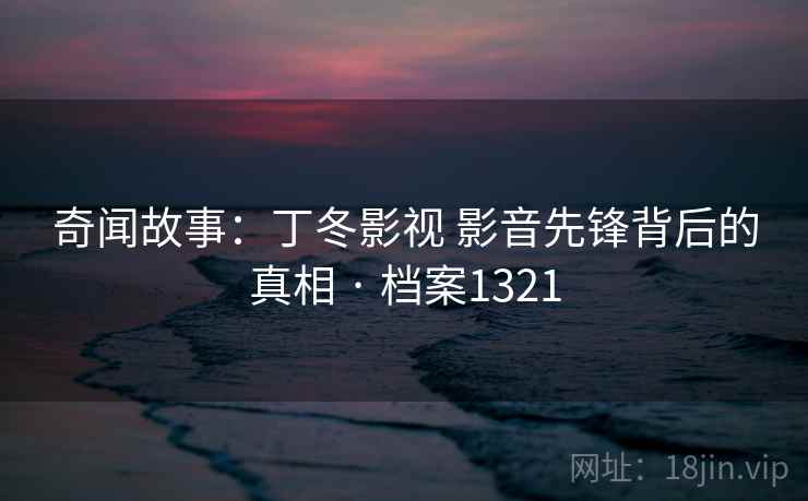 奇闻故事：丁冬影视 影音先锋背后的真相 · 档案1321