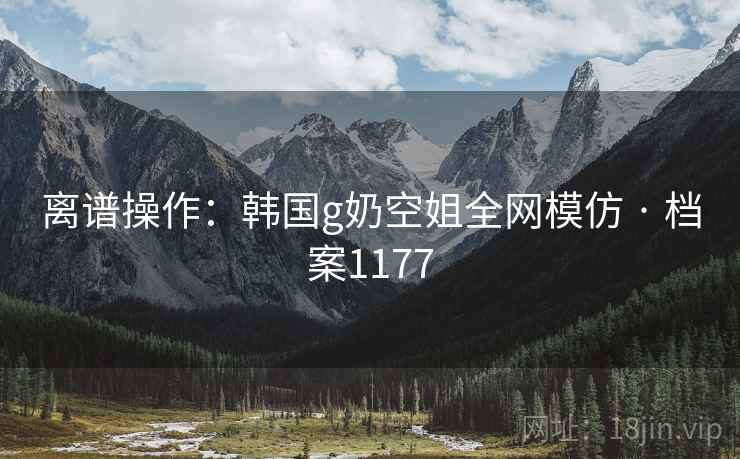 离谱操作：韩国g奶空姐全网模仿 · 档案1177